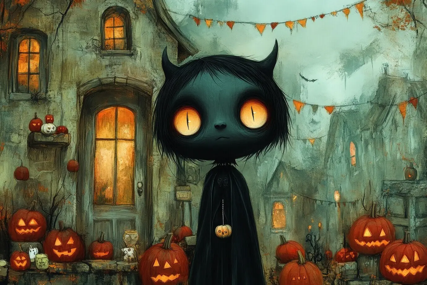 Halloween-Illustration als digitale Kunst